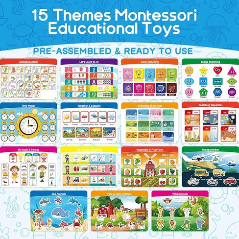 Preschool Workbooks Handwriting Practice Book for Kids, Montessori Toys Preschool Learning Activities, Autism Learning Materials, Toddler Tracing Book Learn Number Alphabet Shapes Animal for Ages 3-5 in Kuwait
