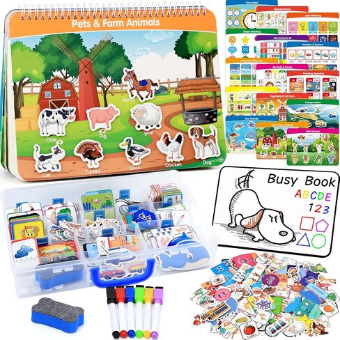 Preschool Workbooks Handwriting Practice Book for Kids, Montessori Toys Preschool Learning Activities, Autism Learning Materials, Toddler Tracing Book Learn Number Alphabet Shapes Animal for Ages 3-5 in Kuwait