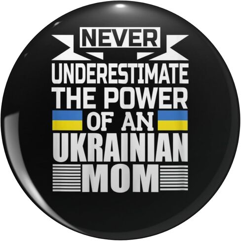 Womens Never Underestimate The Power Of An Ukrainian Mom Lapel Pin Cute Brooch Pins Badges in Kuwait
