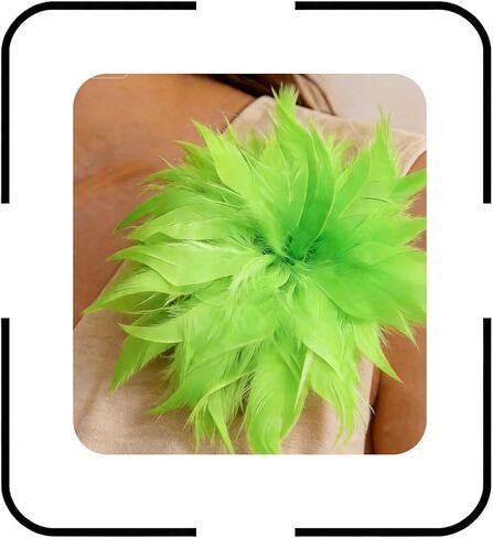Oversized Flower Feather Brooch Pin For Women，Elegant Floral Feather Corsage Large Brooches Lapel Pins Hairpin Jewelry Accessories Decorations for Wedding Festival Party Dance Banquet in Saudi Arabia