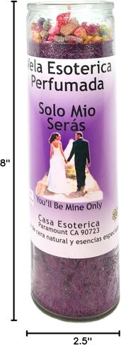 You Will BE Mine ONLY-Palm Wax Spiritual Intention Spell Candle-[Purple] | Vela CASA ESOTERICA PERFUMADA- (Solo MIO SERAS) in Kuwait