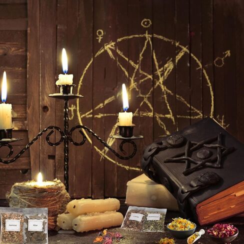 50 Pcs Premium Witchcraft Herbs Collection, Ultimate Dried Flowers Apothecary Kit for Advanced Wicca, Pagan Spells, Divination & Grimoire Restock (10g/Bag) in Saudi Arabia