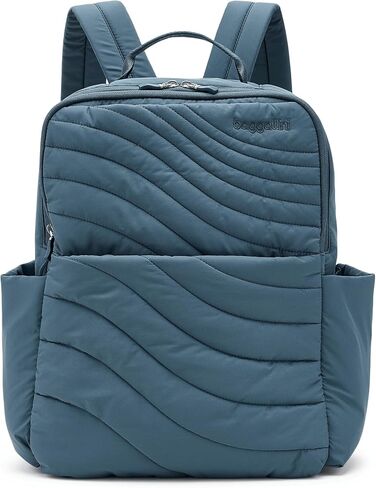 Baggallini Women's Set Wave Backpack, Mist Wave Puff, One Size in Kuwait