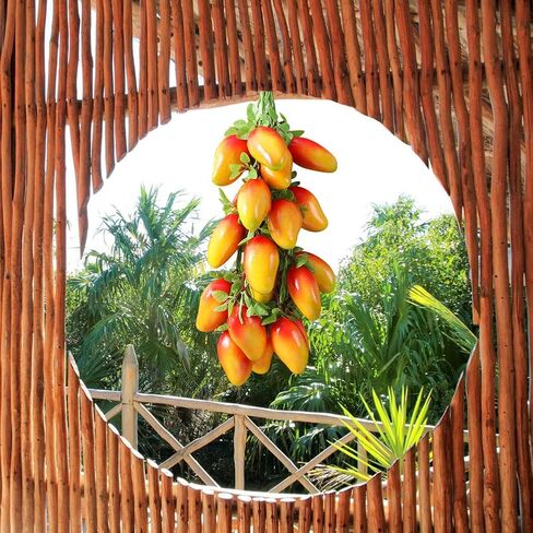 5 Strings Artificial Fruit Hanging Strings, Fake Mango Bunch Lifelike Fruit Photography Props for Home Kitchen Hanging Ornaments Farmhouse Decoration in Kuwait