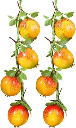 5 Strings Artificial Fruit Hanging Strings, Fake Mango Bunch Lifelike Fruit Photography Props for Home Kitchen Hanging Ornaments Farmhouse Decoration in Kuwait