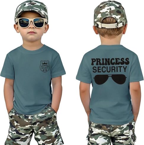 تي شيرت Ritatte Princess Security للأولاد رائع للأطفال برسومات سحرية تي شيرت للأطفال الصغار في عطلة عائلية ورحلة صيفية in Kuwait