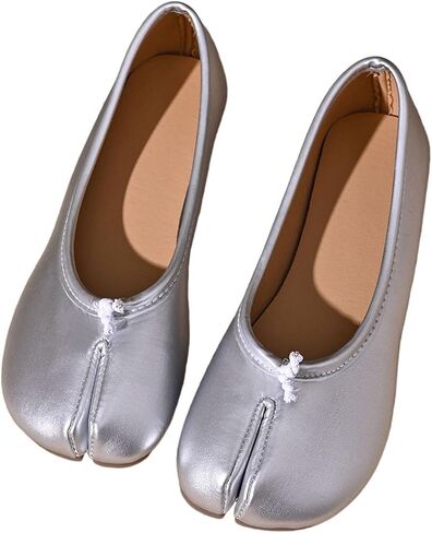 Tabi Ballet Flats Women Wide Width Split Toe Low Heel Flats Shoes Japanese Tabis Shoe for School, Office & Casual in Kuwait