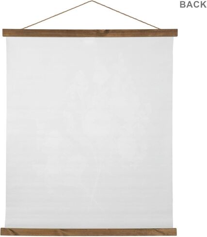 Hobby Lobby Vintage Floral Tapestry Wall Decor, Canvas & MDF, Rectangle, Vertical, Includes Hanging Rope, Distressed Black Background, Wooden Frame, Muted Tones in Kuwait