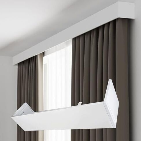 Aluminum Cassette Box for Roller & Venetian Blinds, 2m (6.5ft) with Decorative Panel, Valance Cover for Stylish Window Treatment, No Rail Included in Saudi Arabia