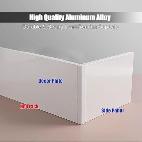 Extra-Long Wall-Mounted Window Cornice Cover - Conceal Curtain Track (110 cm / 3.6 ft) - Modern Sleek Design for Elegant Window Treatments and Home Decor Solutions in Kuwait