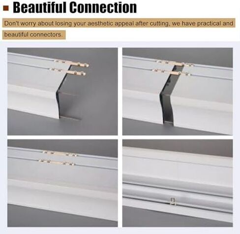 Ceiling-Mounted Curtain Track System with Double Rails & Valance - 3-in-1 Room Divider, 205cm/80.7in, Perfect for Home & Office Privacy Solutions in Kuwait