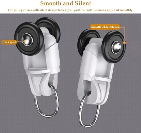 5.1m Ceiling-Mounted Curtain Track System with Valance & Support Stop - Perfect for Home & Bathroom Décor, Easy Installation, Smooth Gliding, Durable & Stylish Design in Kuwait