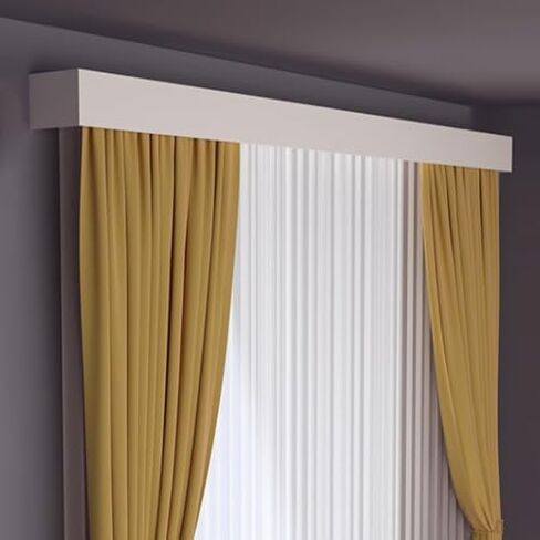 Premium Room Darkening Window Blinds 145.6" Pure White Awnings, Wall-Mounted, Ideal for Living Room & Bedroom, Light Blocking, Heat Insulation, Easy to Install in Kuwait