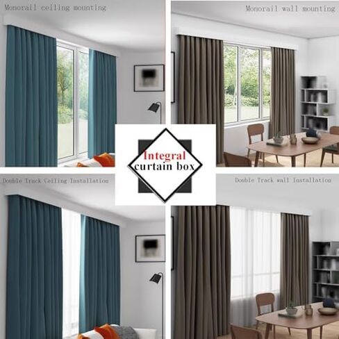 Premium Room Darkening Window Blinds 145.6" Pure White Awnings, Wall-Mounted, Ideal for Living Room & Bedroom, Light Blocking, Heat Insulation, Easy to Install in Kuwait