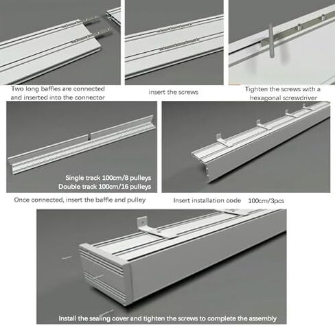 Premium Room Darkening Window Blinds 145.6" Pure White Awnings, Wall-Mounted, Ideal for Living Room & Bedroom, Light Blocking, Heat Insulation, Easy to Install in Kuwait