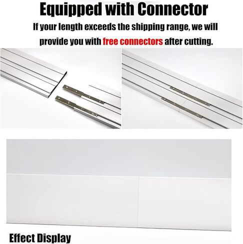 Custom Blackout Curtain Track Cover Box, 10ft Drapery Rod Shield, Pelmet Panel for Seamless Installation, 10.5cm Height, Perfect for Home & Office Decor in Kuwait