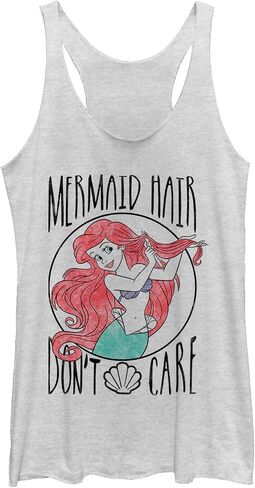 Women's The Little Mermaid Ariel Hair Don't Care Racerback Tank Top in Kuwait