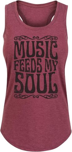 Instant Message - Music Feeds My Soul - Women's Racerback Tank Top in Kuwait