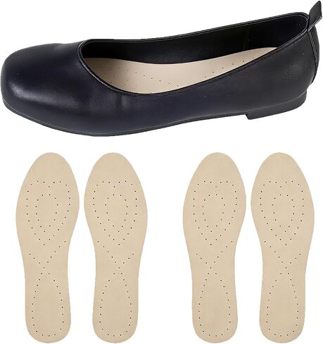 Pigskin Sockless Insoles for Sweaty Feet, Thin Barefoot Cushion Pads Controls Odor, Wear Without Socks, Ultra Thin Dress Shoes Inserts for Women Men High Heels Flats Sneakers, Small 5-7 Size in Saudi Arabia