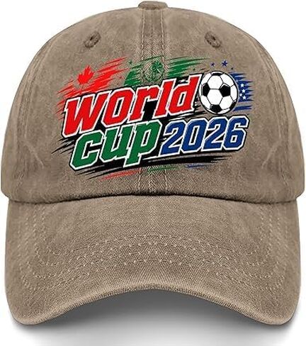 قبعة بيسبول مغسولة من مشجعي كرة القدم لعام 2026 للرجال - قبعة عتيقة مضحكة قابلة للتعديل in Kuwait