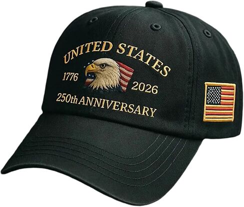 250th Anniversary United States Hat,250 Years Embroidered American Patriotic Cap Vintage Anniversary Memorial Cap in Saudi Arabia