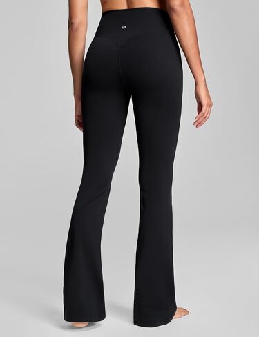 HeyNuts Bold V-dip Back No Front Seam Flare Leggings 29"/30.5"/32.5"/34.5", Butt Lifting Tummy Control Wide Leg Yoga Pants in Saudi Arabia