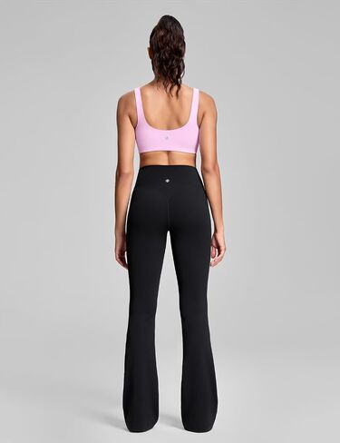 HeyNuts Bold V-dip Back No Front Seam Flare Leggings 29"/30.5"/32.5"/34.5", Butt Lifting Tummy Control Wide Leg Yoga Pants in Saudi Arabia