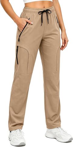 Lzzidou Women's Hiking Pants Lightweight Quick Dry Water Resistant UPF 50+ Stretch Outdoor Travel Joggers with 5 Pockets in Saudi Arabia