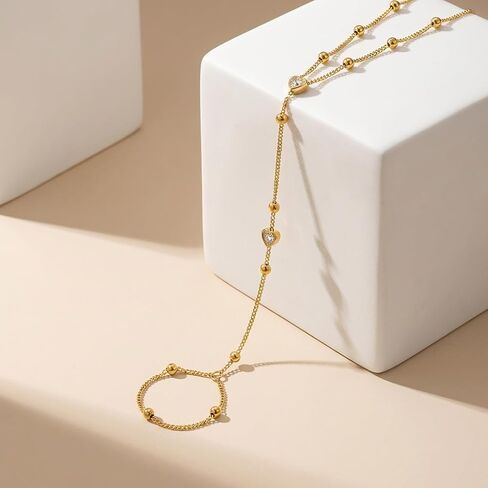 Toe Anklets Gold Plated Toe Ring Anklets for Women Dainty CZ Beads Toe Chain Minimalist Bracelet Foot Jewelry Beach Barefoot Sandals Fashion Foot Chain in Saudi Arabia