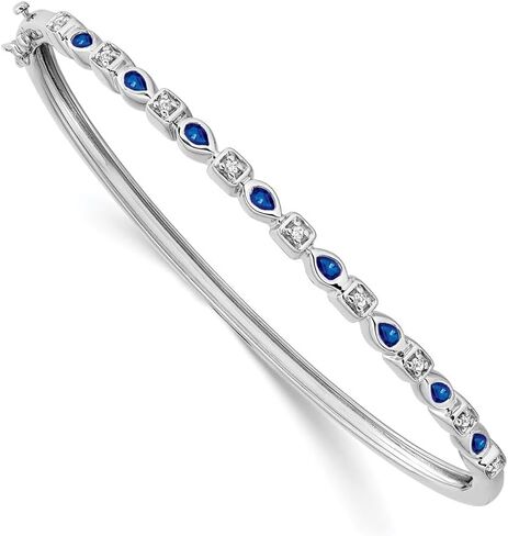 Diamond2Deal 14k الذهب الأصفر والأحجار الكريمة سوار الإسورة الماس in Kuwait