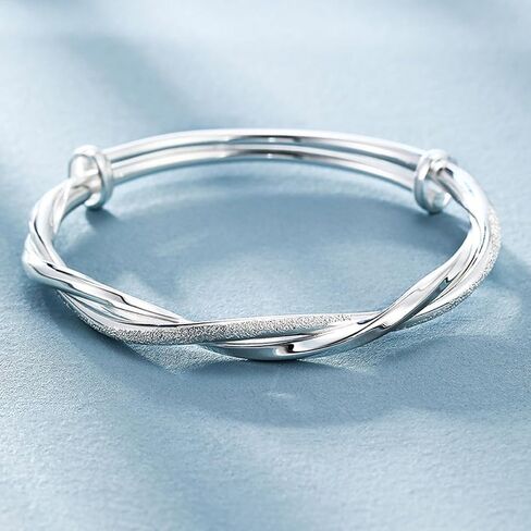 Women Fashion Bangles Bracelets Ladies Cross Twisted Adjustable Handmade Bracelets Simple Bangle Bracelet for Mom Wife Mothers Day Valentine Gift in Saudi Arabia