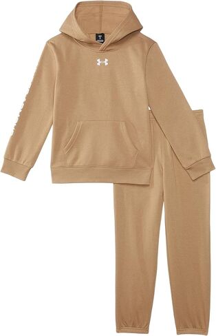 Under Armour UA RIVAL PO HOODIE SET, Black - Pullover, 7 in Kuwait