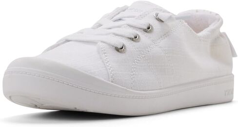 Roxy Women's Bayshore Plus Sneaker, White Canvas, 12 in Kuwait