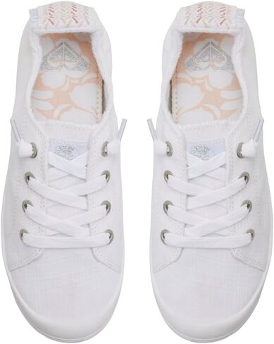 Roxy Women's Bayshore Plus Sneaker, White Canvas, 12 in Kuwait