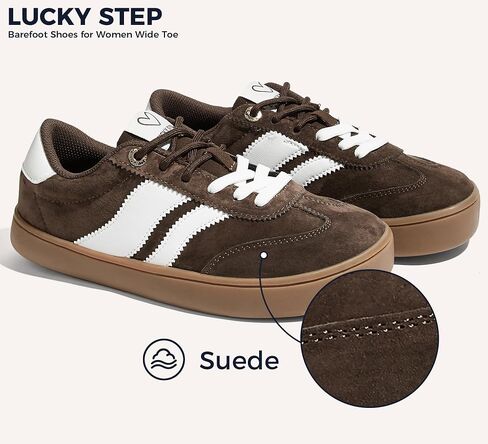 حذاء LUCKY STEP بيرفوت للنساء ذو ​​مقدمة واسعة، حذاء رياضي مريح كلاسيكي كلاسيكي - حذاء رياضي للمشي غير قابل للانزلاق in Kuwait