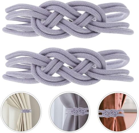 FMURY Curtain with Magnetic Buckle Fashion Rope Living Room Decor Practical Lace Home Decor in Saudi Arabia