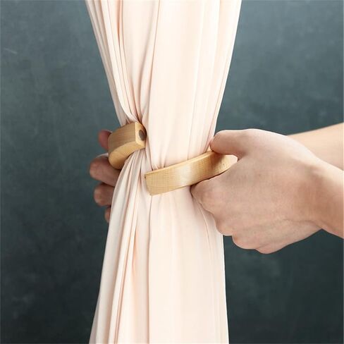 FMURY Baffle Curtain Hook Rod Curtain Magnetic Wood Curtain Strap Buckle DIY Binding Curtain Buckle Cloth Clip in Saudi Arabia