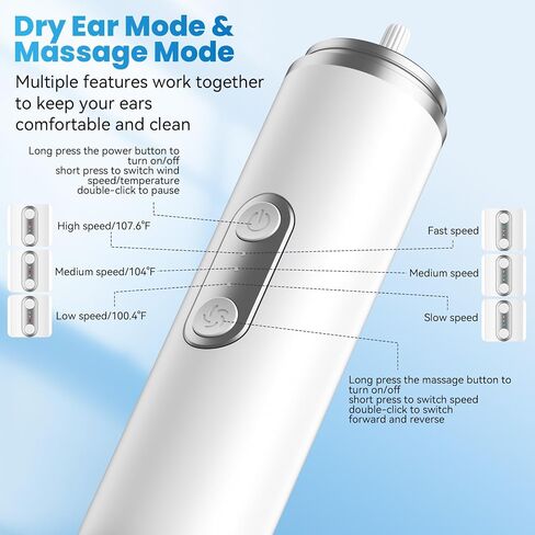 Ear Dryer - Rechargeable Ear Water Remover - Manual Ear Irrigation Flushing System in Saudi Arabia