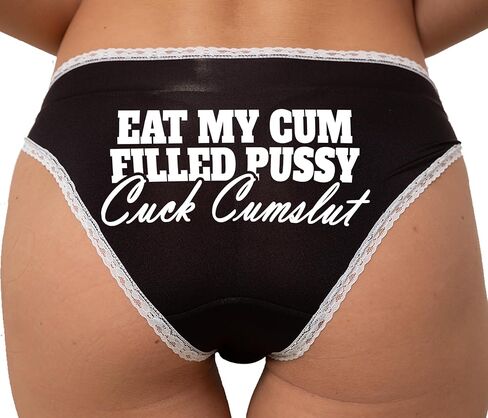كلسون مطيع أكل نائب الرئيس شغل كس Cuck cumslut الديوث وقحة الكبار تصميم سراويل بيكيني أبيض وأسود in Kuwait