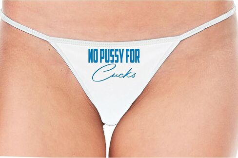 Knaughty Knickers No Pussy For Cucks Hotwife Vixen Cuckold Hubby Hot Wife White String Thong Adult Flirty Fun in Kuwait
