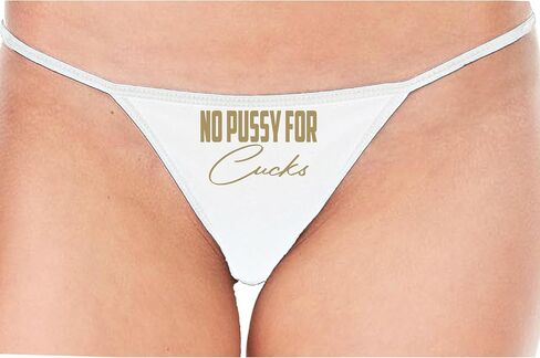 Knaughty Knickers No Pussy For Cucks Hotwife Vixen Cuckold Hubby Hot Wife White String Thong Adult Flirty Fun in Kuwait