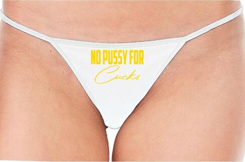 Knaughty Knickers No Pussy For Cucks Hotwife Vixen Cuckold Hubby Hot Wife White String Thong Adult Flirty Fun in Kuwait