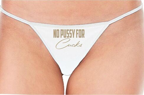 Knaughty Knickers No Pussy For Cucks Hotwife Vixen Cuckold Hubby Hot Wife White String Thong Adult Flirty Fun in Kuwait