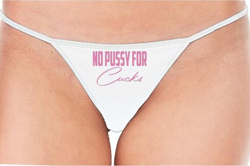 Knaughty Knickers No Pussy For Cucks Hotwife Vixen Cuckold Hubby Hot Wife White String Thong Adult Flirty Fun in Kuwait