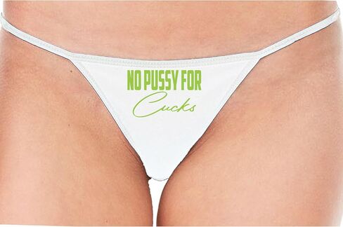 Knaughty Knickers No Pussy For Cucks Hotwife Vixen Cuckold Hubby Hot Wife White String Thong Adult Flirty Fun in Kuwait