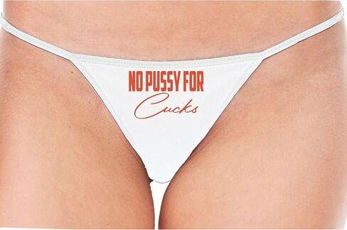 Knaughty Knickers No Pussy For Cucks Hotwife Vixen Cuckold Hubby Hot Wife White String Thong Adult Flirty Fun in Kuwait