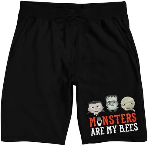 شورت بيجامة نوم أسود للرجال من Universal Monsters Are My BFFs in Kuwait
