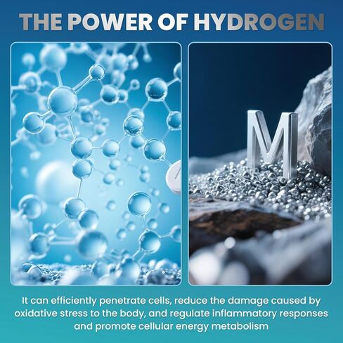 Hydrogen Water Tablets with Magnesium H2 Molecular 120 Tablets for Drinking Water Supplement for Brain Health & Cognitive Energy Function Antioxidant Promote Metabolism Non-GMO Vegan in Saudi Arabia