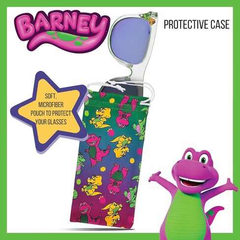 ARKAID Barney Kids Sunglasses Stylish, Comfortable & Durable UV-Protective Kids Glasses With Soft Carrying Case - Officially-Licensed Barney and Friends Merch in Saudi Arabia