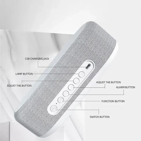 Multifunctional Desktop Bedroom Night Light with LED Digital Alarm Clock Indoor Thermometer 15W Fast Wireless Charging Pad Phone Charger Stand for iPhone Samsung Android Smartphones (White) in Kuwait